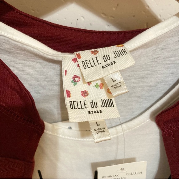 NWT Girls Love Tee Set, Vest, Necklace Size Large L 10 / 12 - Picture 3 of 9